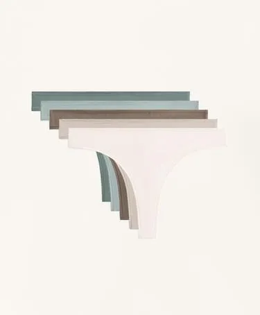 Набор из 5 трусов танга из смесового хлопка- Заказать в России