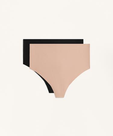 OYSHO 2 HIGH-RISE INVISIBLE POLYAMIDE BLEND MEDIUM-SUPPORT THONGS купить с доставкой.