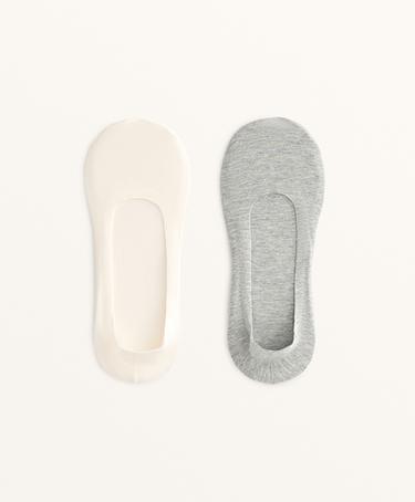 OYSHO 2 пары носков-невидимок из смесового хлопка со средним вырезом