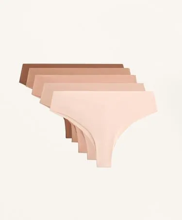5 трусов бразильяна из полиамида, невидимые- Заказать в России
