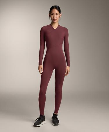 OYSHO Длинный комбинезон COMFORTLUX с перекрестными деталями и длинным рукавом