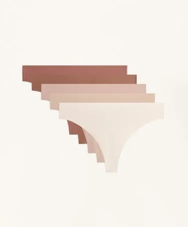 5 POLYAMIDE BLEND INVISIBLE THONGS