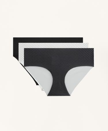 3 незаметных под одеждой трусов-хипстеров из смесового полиамида- Заказать в России