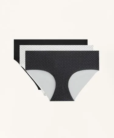 3 незаметных под одеждой трусов-хипстеров из смесового полиамида- Заказать в России