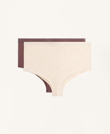 2 трусов-шорти из смесового хлопка с логотипом- Заказать в России