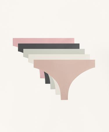 5 легких трусов танга из смесового полиамида с LASER CUT