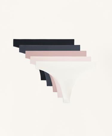 5 трусов танга из смесового полиамида с лазерной обработкой края- Заказать в России