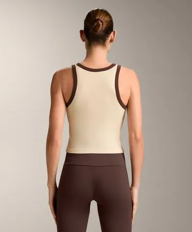 Удлиненный TANK TOP в рубчик из смесового модала- Заказать в России