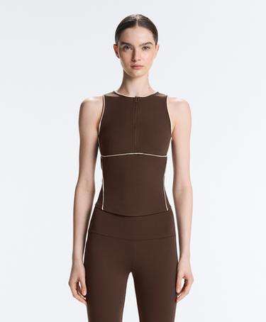 OYSHO Майка - топ COMFORTLUX PIPING без рукавов