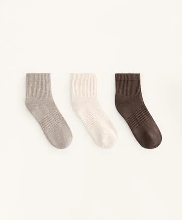 3 пары коротких носков из ткани с хлопком- Заказать в России