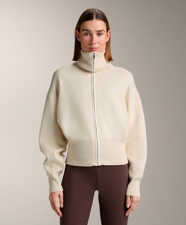 OYSHO Вязаная куртка на молнии с контрастными деталями