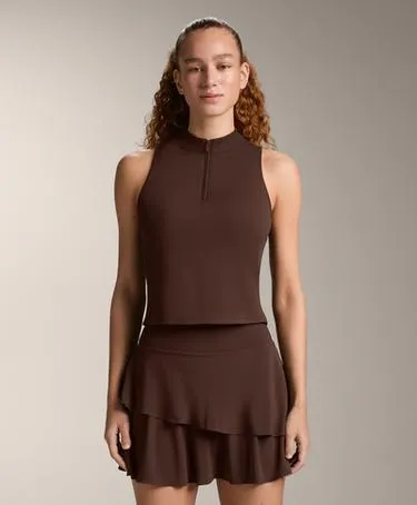 Футболка без рукавов на молнии до середины груди- Заказать в России