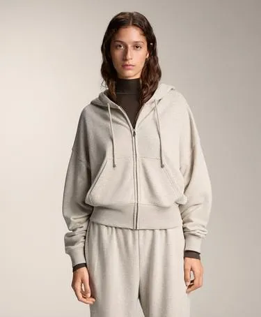 Широкий рукав куртка с капюшоном из хлопка- Заказать в России