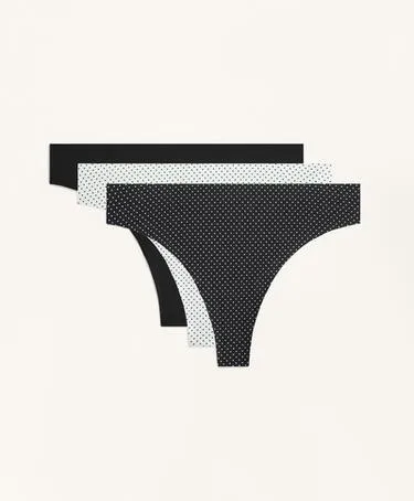 Три невидимых трусиков из полиамидного микса- Заказать в России