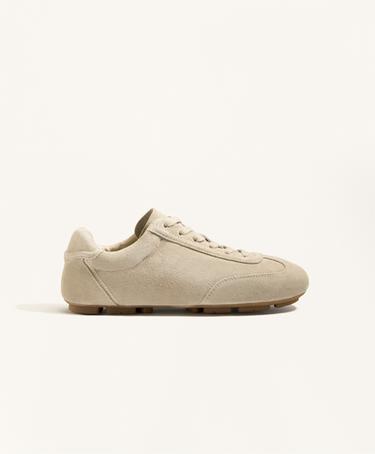 OYSHO Кроссовки из спилковой кожи