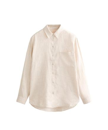OYSHO Рубашка RELAXED из 100% льна