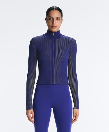 OYSHO Приталенная куртка RIB из вязаного трикотажа