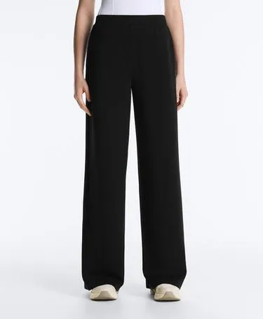 Прямые полосатые брюки из мягкого модала