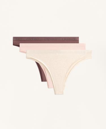 OYSHO 3 трусов бразильяна из смесового хлопка с логотипом