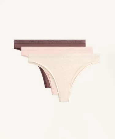 3 трусов бразильяна из смесового хлопка с логотипом