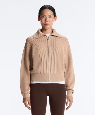 OYSHO Вязаная куртка в рубчик