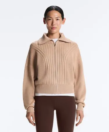 OYSHO Вязаная куртка в рубчик