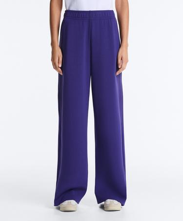 OYSHO Широкие прямые брюки из ребристого модала с мягким ворсом купить с доставкой.