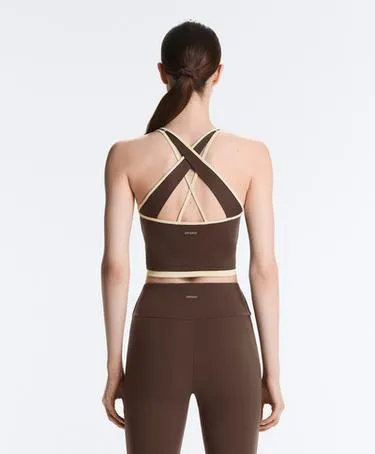 Топ с кроссоверной спинкой COMFORTLUX в контрастном исполнении- Заказать в России