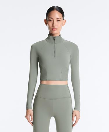 OYSHO Удобная ребристая футболка с длинным рукавом COMFORTLUX