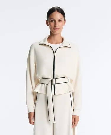 Куртка с контрастным PIPING из мягкого модала- Заказать в России