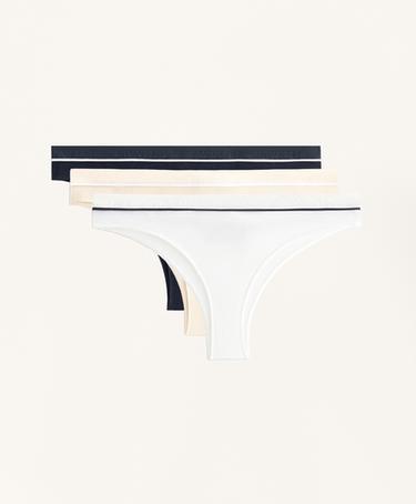 OYSHO 3 трусов бразильяно RIB из смесового хлопка