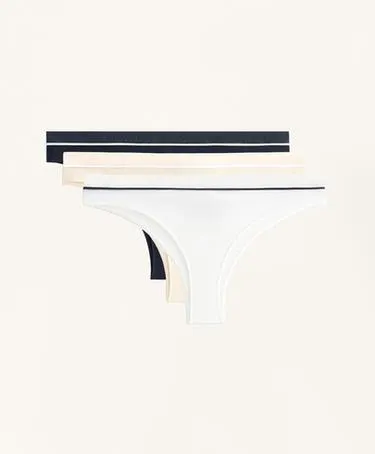 3 трусов бразильяно RIB из смесового хлопка