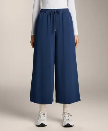 Мягкие широкие укороченные брюки с модалом- Заказать в России