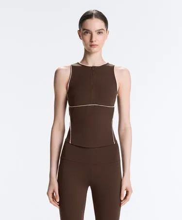 Блузка без рукавов COMFORTLUX с вставками- Заказать в России