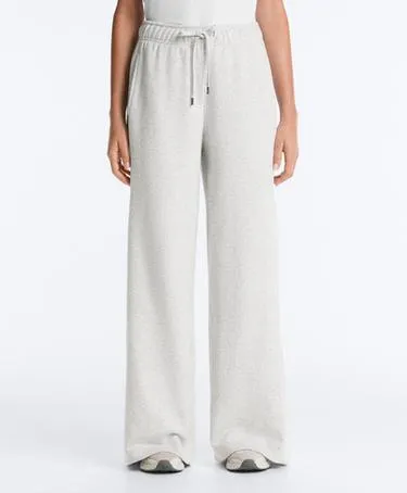 Длинные прямые брюки из меланжевого хлопка- Заказать в России