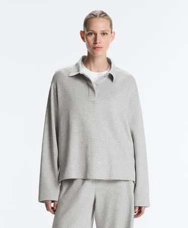 Поло из меланжевого пике- Заказать в России