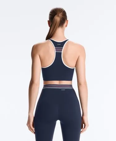 Спортивный топ средней степени поддержки с резиновыми вставками