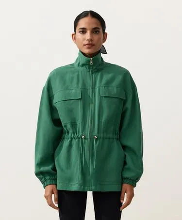 Куртка с присборенной талией из смеси лиоцелла и 24% льна- Заказать в России