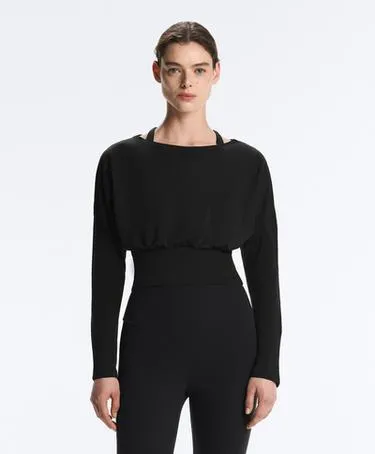 Футболка с приталенной талией из смесового хлопка