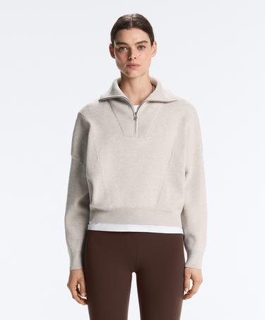 OYSHO Вязаный свитер с высоким воротником и деталями RIB