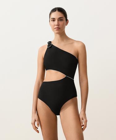 OYSHO Асимметричное трикини с PIPING купить с доставкой.