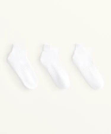 Носки-сникеры из хлопкового смесового материала с пяткой-табой, 3 пары
