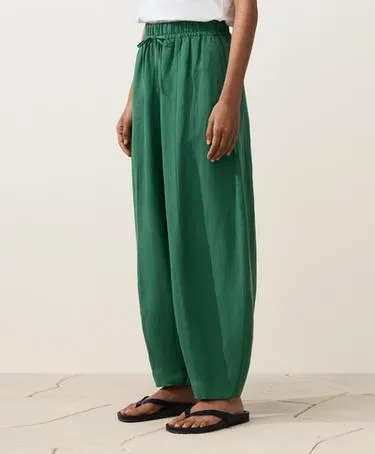 Шаровидные брюки из смеси лиоцелла и льна с швами- Заказать в России