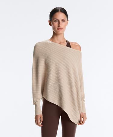 Вязаный свитер-пончо RIB