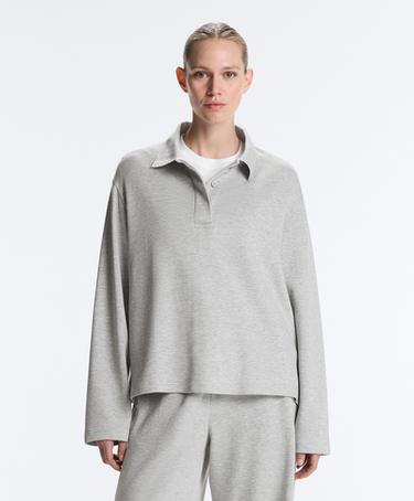 OYSHO Поло из меланжевого пике купить с доставкой.