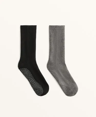 2 пары классических носков для йоги и пилатеса из хлопково-смесового волокна- Заказать в России