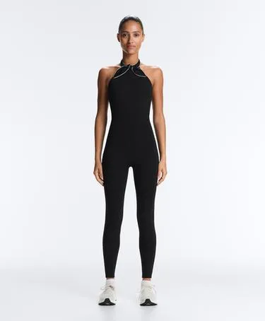 Комфортный длинный комбинезон с поясом- Заказать в России