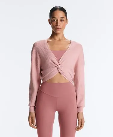 Пуловер с вязкой в технике твист- Заказать в России