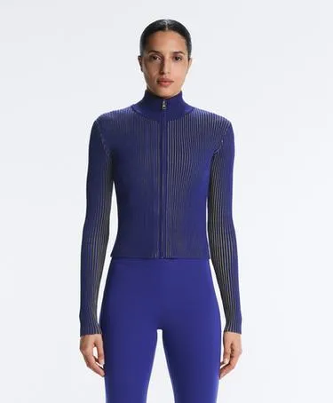 Облегающий жакет из ребристого трикотажа