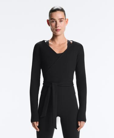 OYSHO Футболка из смесового хлопка с завязками